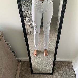 White KanCan Ripped Jeans